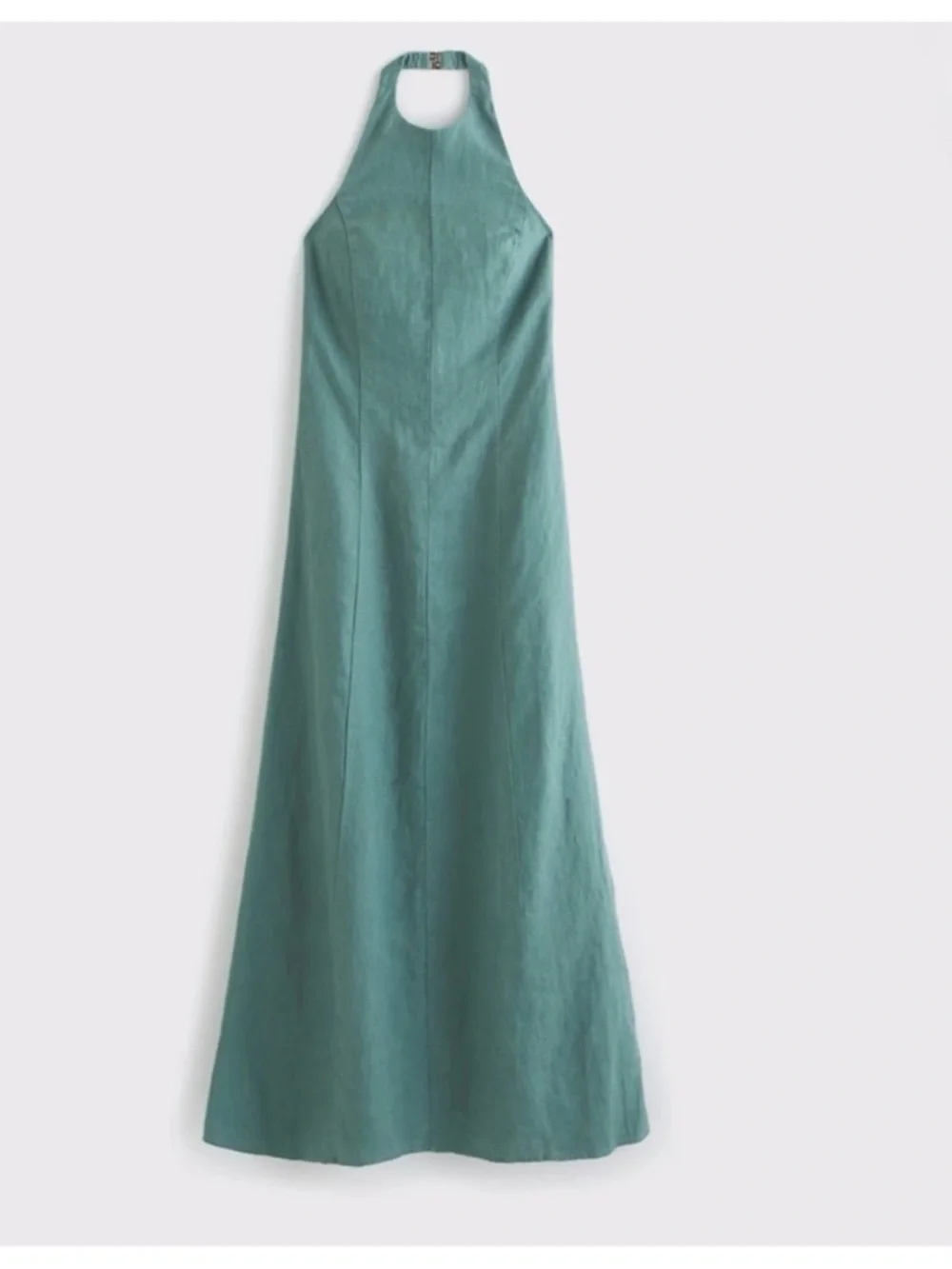 Abercrombie & Fitch Premium Linen High-Neck Maxi Dress - Picture 4 of 6